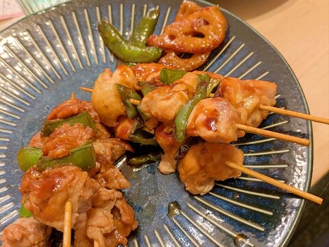 フライパンで焼き鳥